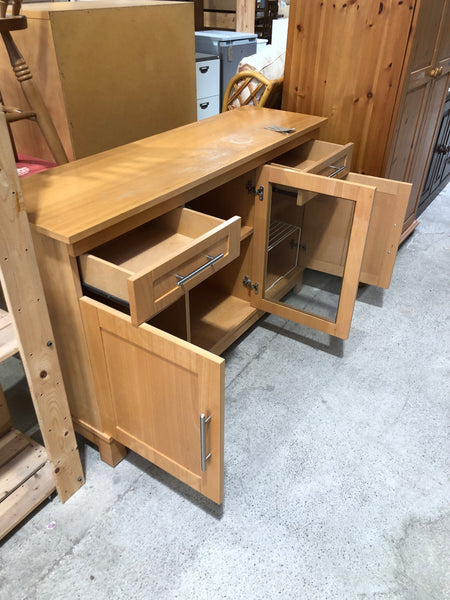 Veneer Sideboard with Glass Door