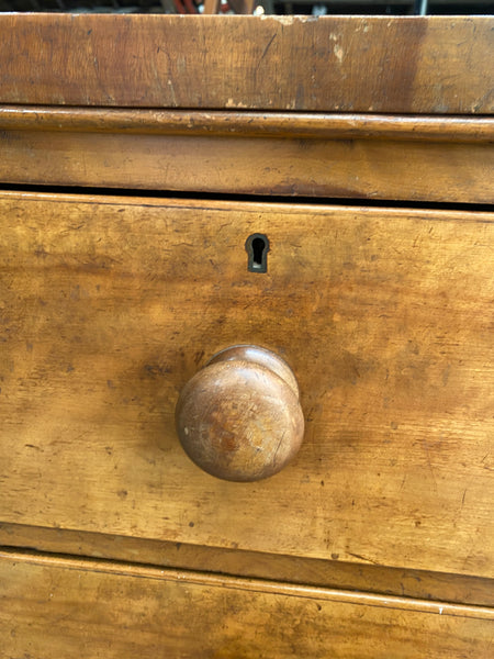 Large Satin Birch Veneer Chest of Drawers GHC