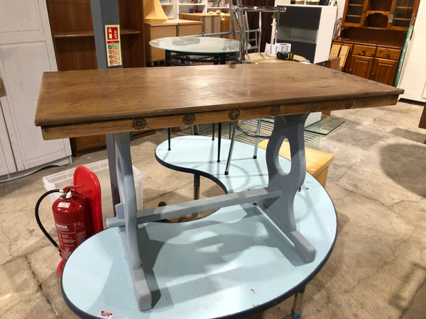 Carved Detail Painted Refectory Dining Table