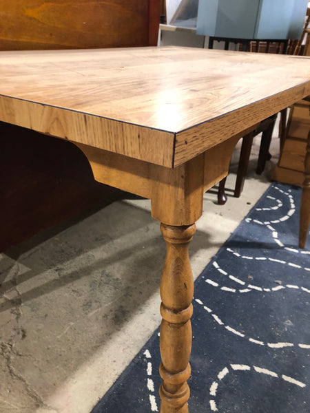 Rectangular Wood Effect Dining Table with Turned Legs