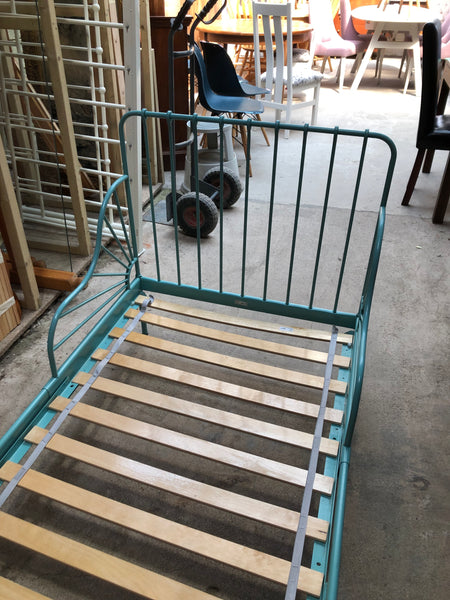 IKEA ‘Minnen’ Extendable Blue Metal Bedframe
