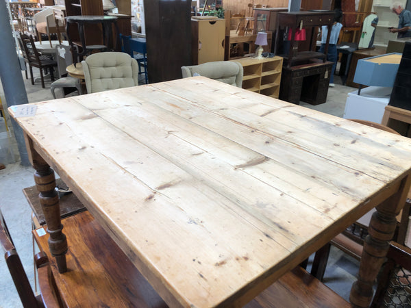 Small Rustic Pine Farmhouse Dining Table