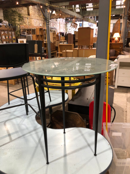 GHC - Glass Topped Round Side Table