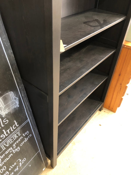 Tall Dark Veneer Bookcase