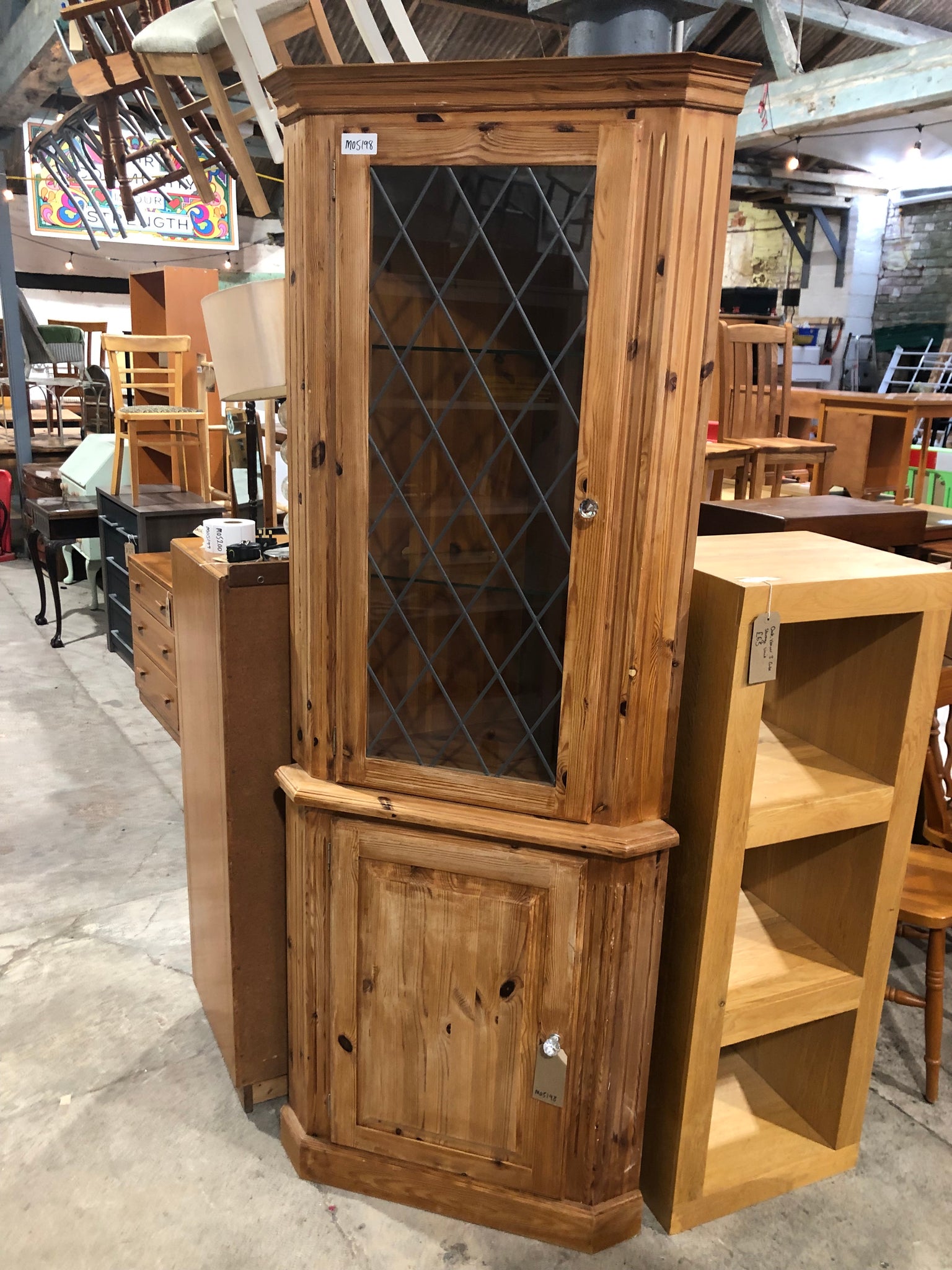 Tall Pine Corner Cabinet