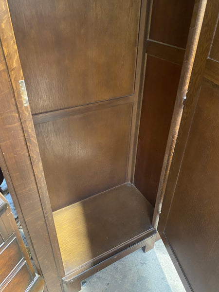 Carved Oak Hall Wardrobe