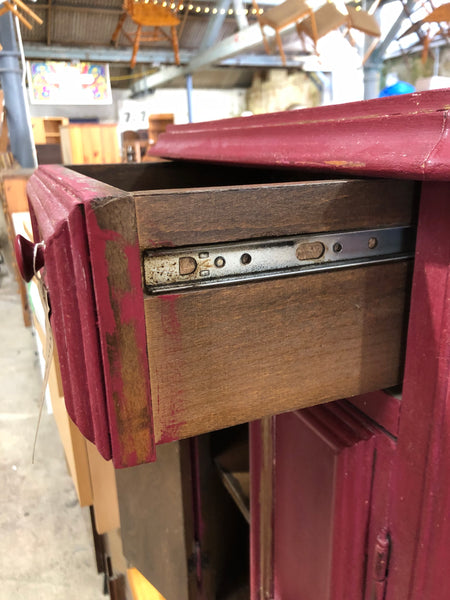 Red Up-Cycled Cabinet