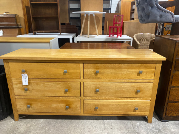 Double Oak Chest of Drawers