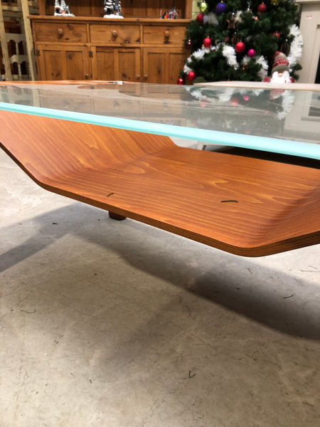 Retro Teak & Glass Coffee Table
