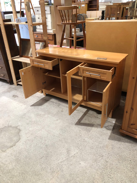 Veneer Sideboard with Glass Door