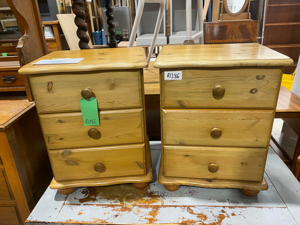 REF - Pair of Pine Bedside Tables