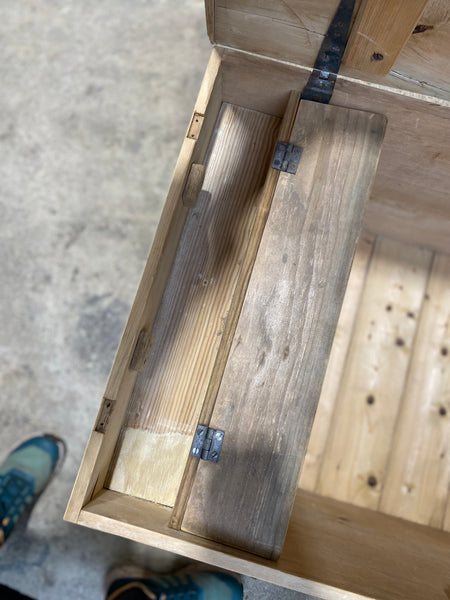 Rustic Pine Blanket Box