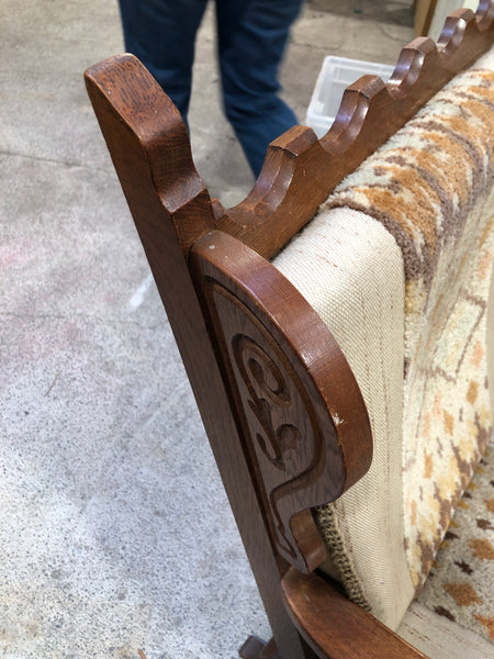Griffin Detail Oak Lounge Chair