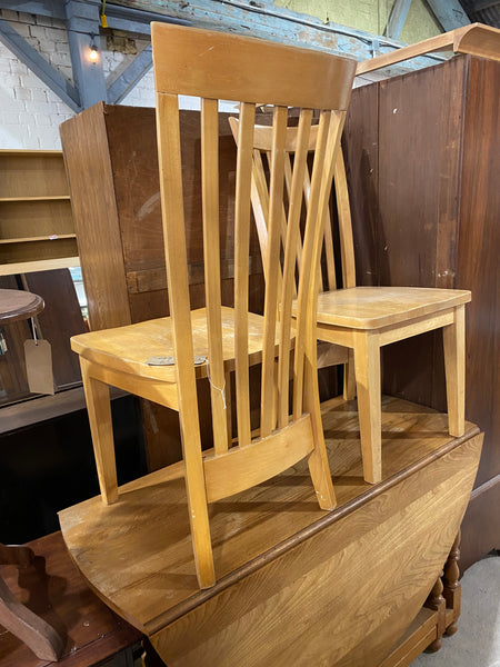 Set of 4 Pine Dining Chairs