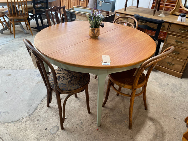 Painted Teak Mid Century Ext. Dining Table