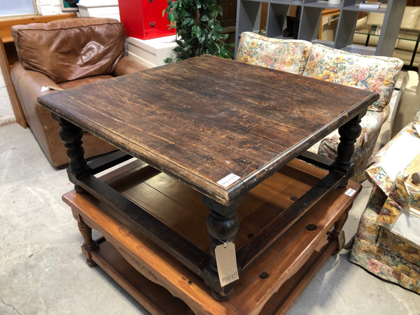 Large Square Wooden Coffee Table