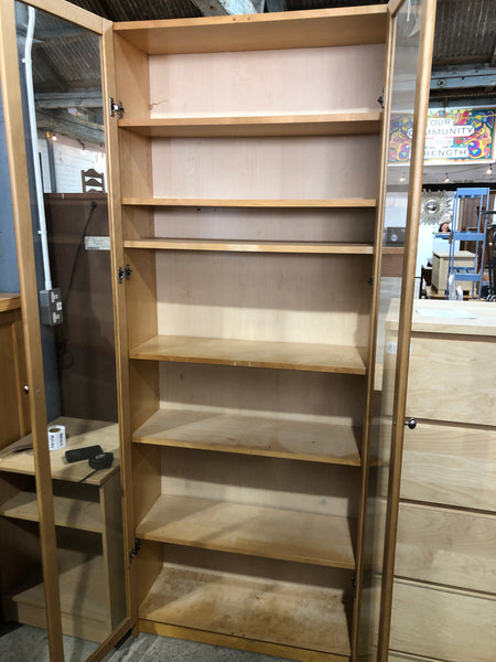 Tall Veneer Display Bookcase
