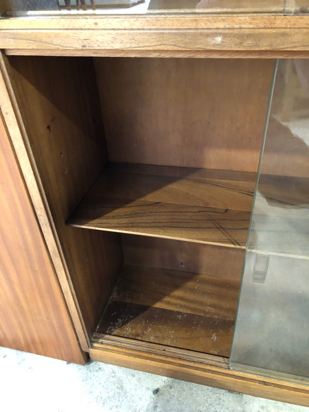 GHC - Mid-Century Teak Glass Fronted Bookcase