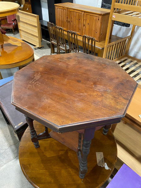 Octagonal Oak Side Table