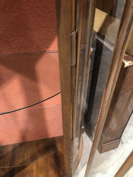 Vintage Demi Lune Display Cabinet