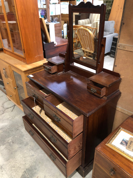 Antique Chest of Drawers with Mirror
