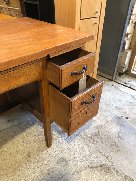 Six Drawer Wooden Pedestal Desk