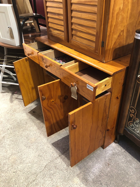Pine Compact 3 Door Sideboard