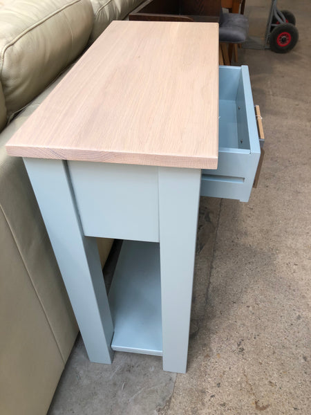 GHC - Cotswold Company Blue Oak Top Console Table
