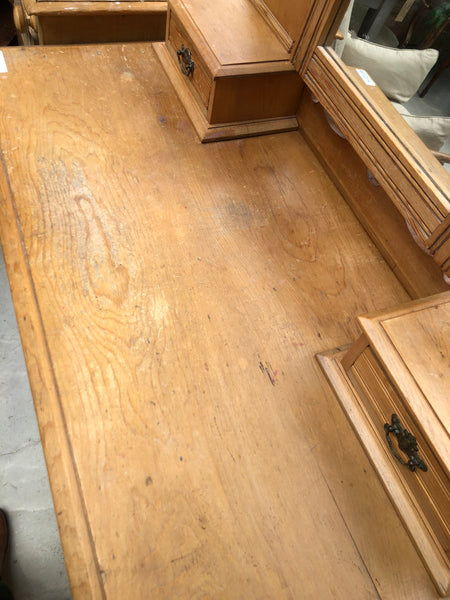 GHC - Rustic Oak Chest of Drawers with Mirror