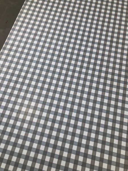 GHC - Mid Century Style Gingham Top Kitchen Table