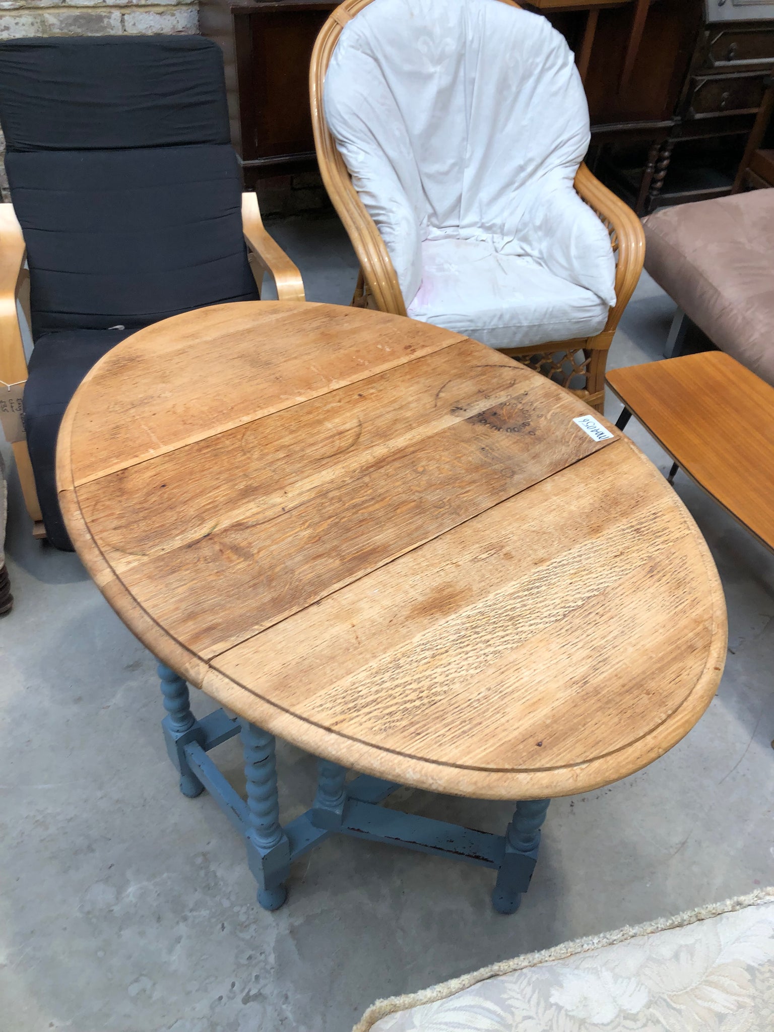 Oak Gateleg Barley Twist Table