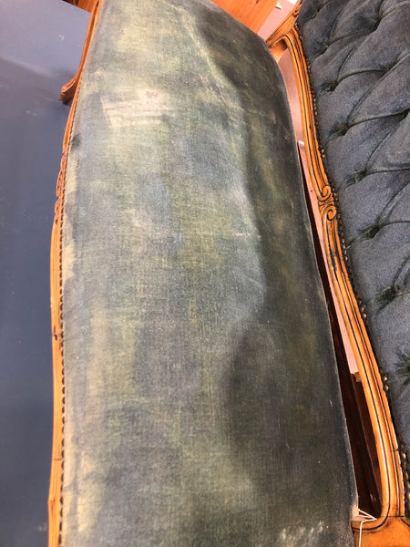 Small French Style Velvet Hallway Sofa