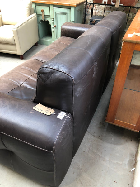 Italian Leather 3 Seater Sofa