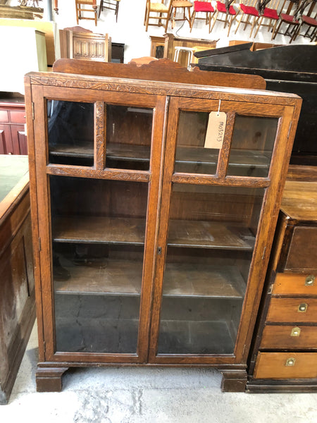 Antique Carved detail Display Cabinet
