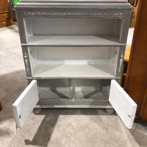 Grey Painted Vintage Bookcase
