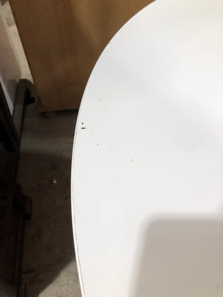 White Extendable Pedestal Dining Table