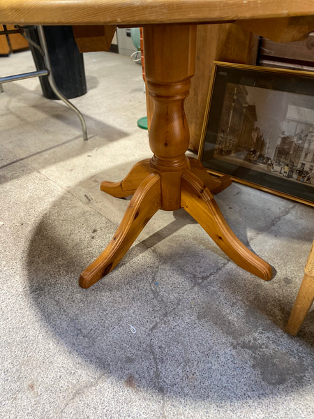 Pine Pedestal Dining Table