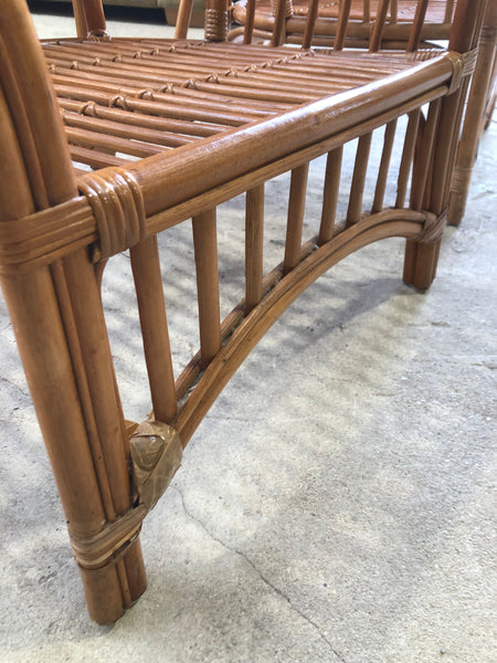 Pair of Bamboo Cane Armchairs