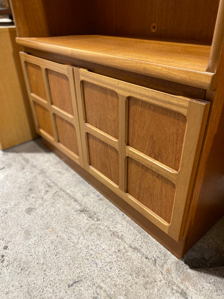 Teak Nathan Bookcase with Cupboard