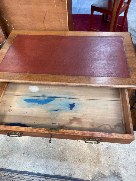 Antique Desk with Red Leather Top GHC