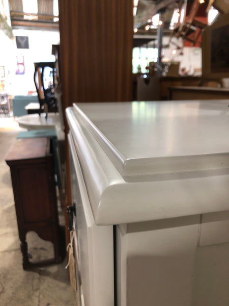 French Style White Painted Slim Tallboy
