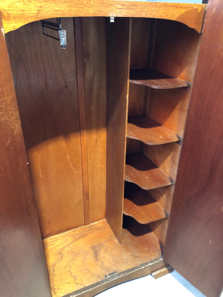 Vintage Art Deco Burr Walnut Gentleman’s Wardrobe