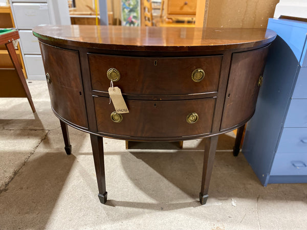 Mahogany Demi Lune Console Table