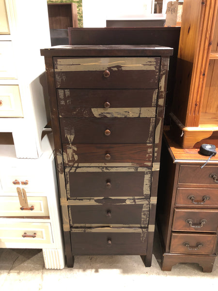 Veneer Tallboy Chest of 7 Drawers