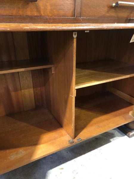 Vintage Art Deco Oak Compact Sideboard