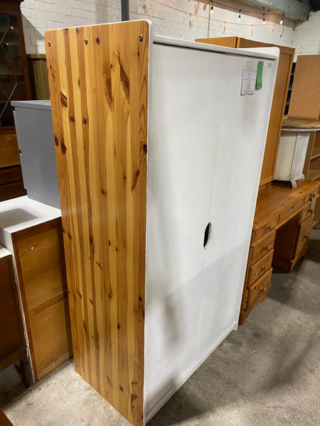 REF - Pine Double Wardrobe with Painted Front
