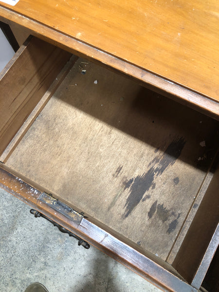 Vintage Four Drawer Vanity Dresser with Mirror