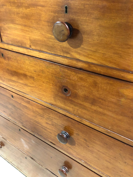 Flamed Mahogany Victorian Chest of Drawers