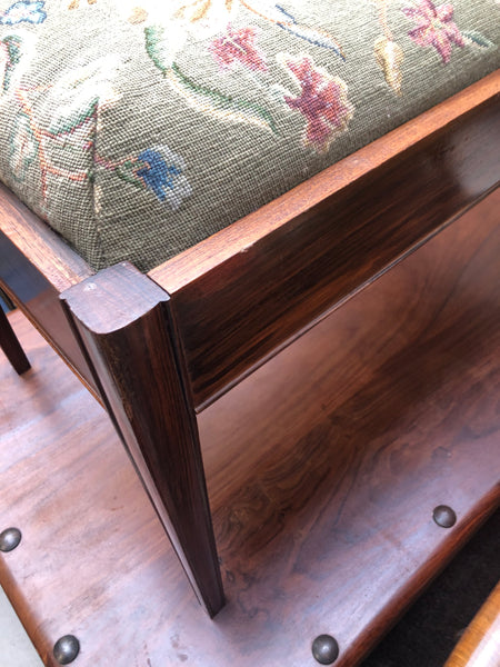GHC - Antique Floral Tapestry Duet Piano Stool