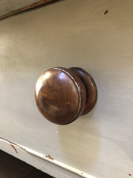 Flamed Mahogany Tallboy finished in Blue